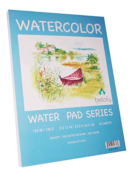 424x550 Bellofy 50 Sheet Watercolor Paper Pad - Watercolor Paper Amazon