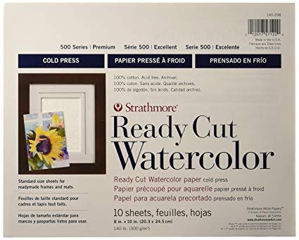 425x341 Strathmore 140 208 500 Series Ready Cut Watercolor - Watercolor Paper Amazon