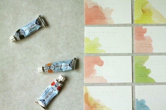 Watercolor Paper Business Cards