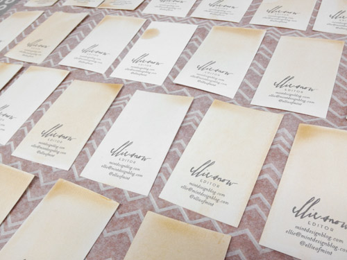 500x375 In The Studio Finished Business Cards - Watercolor Paper Business Cards
