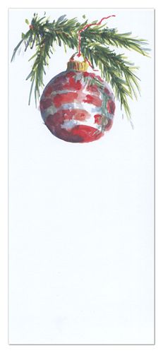Watercolor Paper Christmas Ornaments