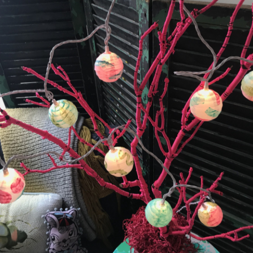 500x500 Watercolor Paper Lanterns - Watercolor Paper Christmas Ornaments