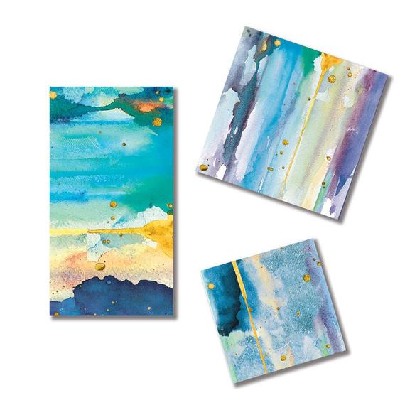 570x570 High Quality Blue Watercolor Party Napkins Contemporary Blue Etsy - Watercolor Paper Napkins
