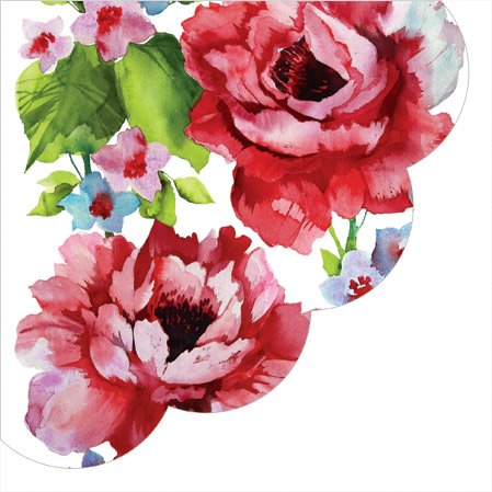 449x449 Round Paper Napkins Watercolor Roses Wantitall - Watercolor Paper Napkins