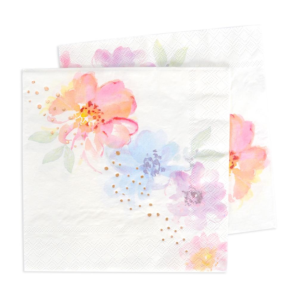 1000x1000 Watercolor Floral Dinner Napkins - Watercolor Paper Napkins