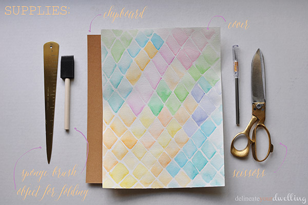 600x399 Make A Simple Watercolor Notebook - Watercolor Paper Notebook