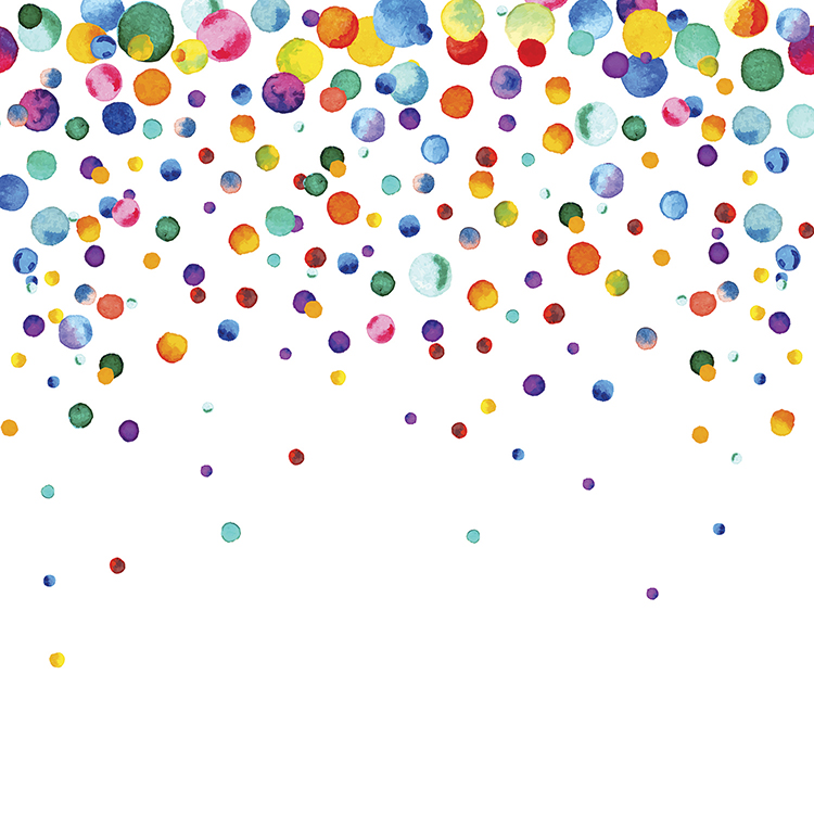 750x750 Ella And Viv Paper Company Watercolor Party Watercolor Confetti Paper - Watercolor Party