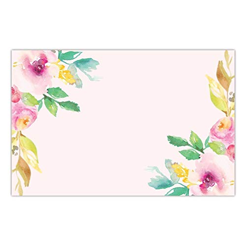 500x500 Db Party Studio Paper Placemats Floral 25 Pack Pink - Watercolor Party