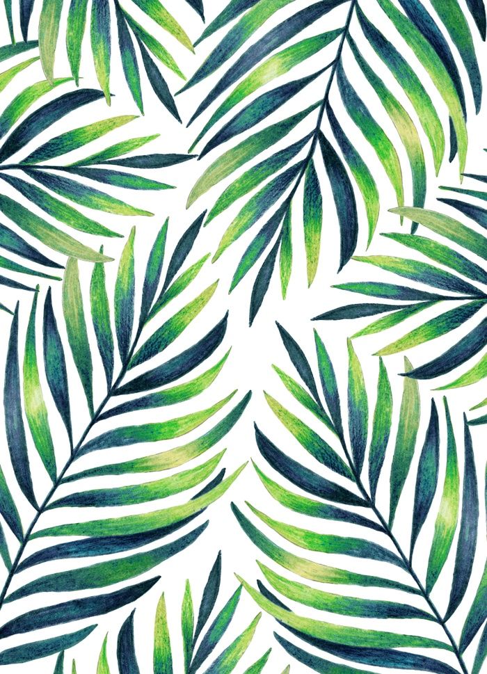 700x969 Tropical Leaves. White Pattern. Watercolor Patterns - Watercolor Pattern