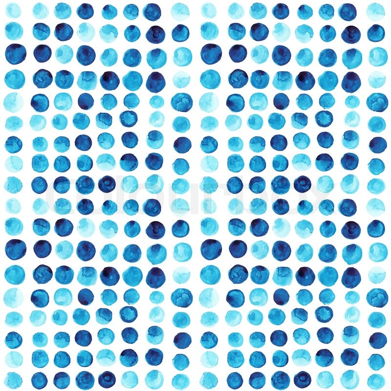 800x800 Vector Watercolor Circles Seamless Pattern (Tiled). Retro Hand - Watercolor Pattern