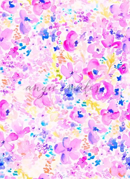 436x600 Wild Abstract Watercolor Pattern. Modern Abstract Floral - Watercolor Pattern