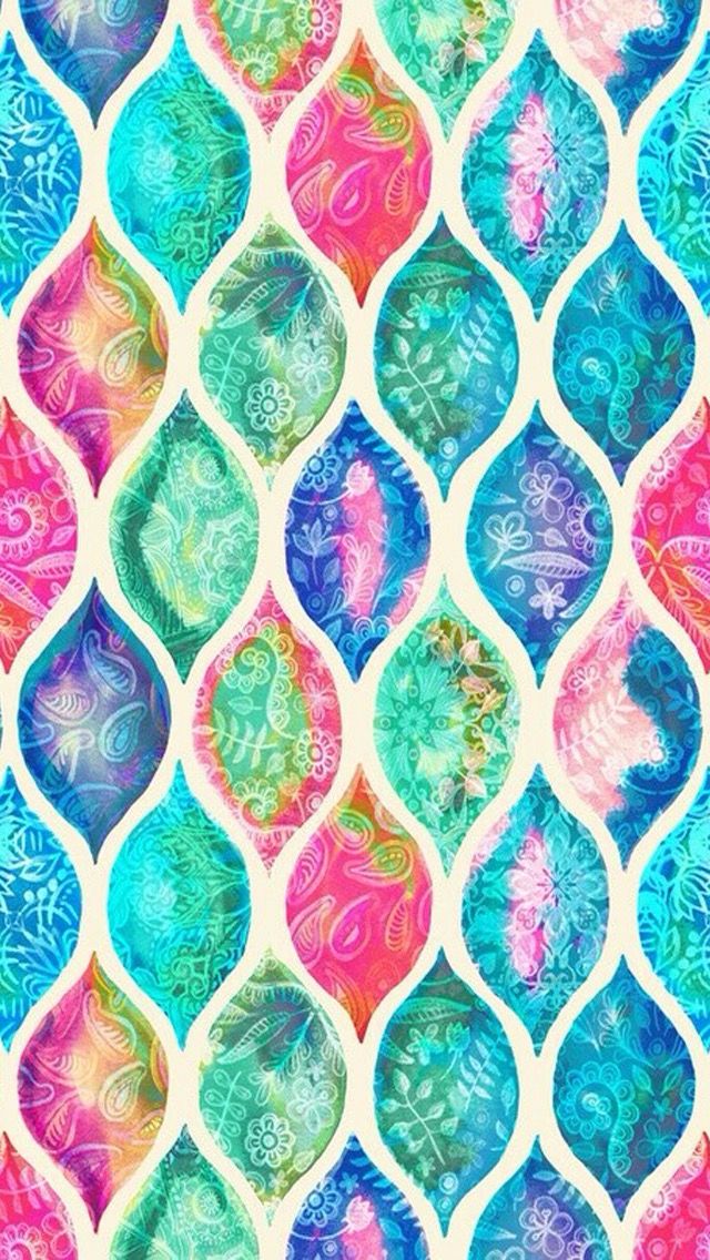 640x1136 Wallpaper Prints And Patterns - Watercolor Pattern Wallpaper