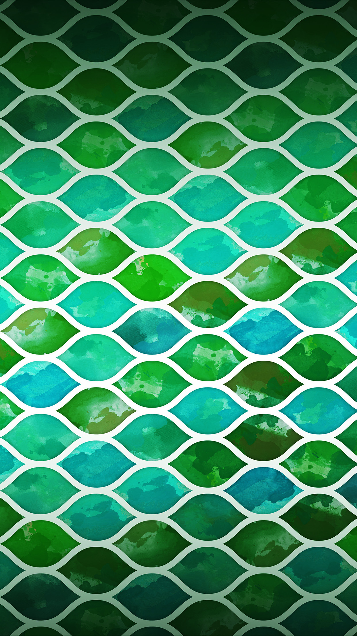 1242x2208 Iphone 6 Wallpaper Vu43 Art Green Watercolor - Watercolor Pattern Wallpaper