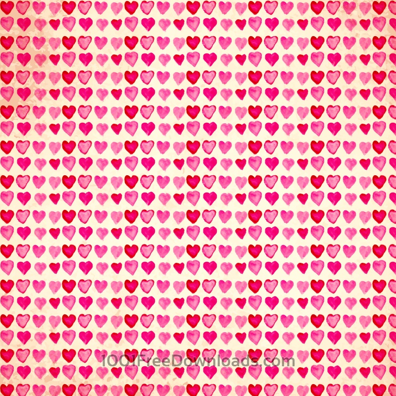 800x800 Free Vectors Watercolor Vector Pattern With Hearts Patterns - Watercolor Patterns Free