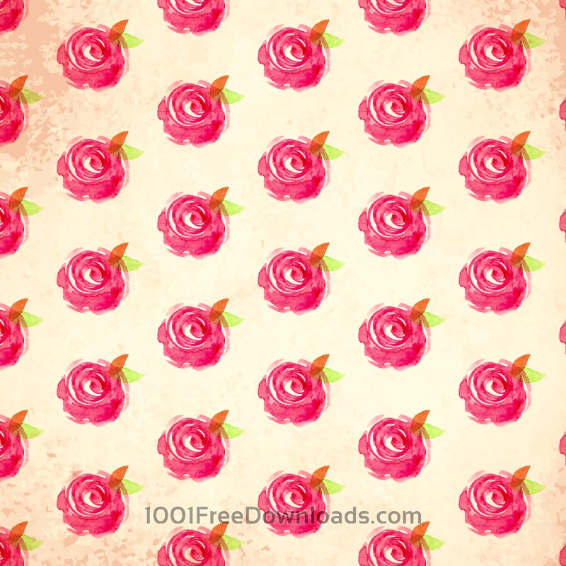 800x800 Free Vectors Watercolor Vector Pattern With Rose Patterns - Watercolor Patterns Free