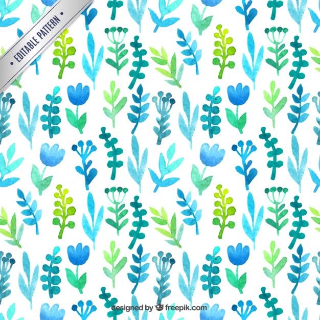 626x626 Hand Painted Floral Pattern Free Vector Watercolor Patterns - Watercolor Patterns Free