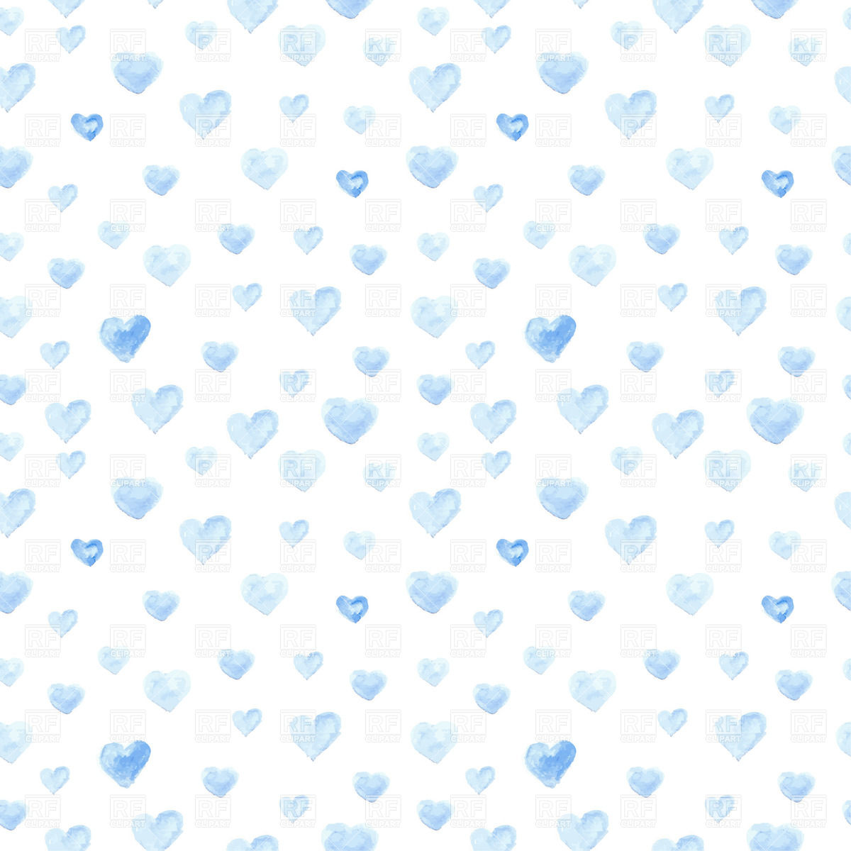 1200x1200 Seamless Watercolor Pattern Of Hearts Vector Image Vector - Watercolor Patterns Free