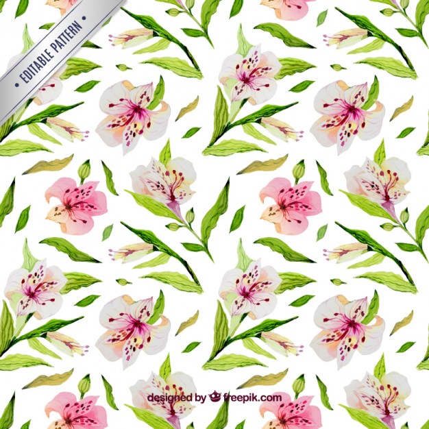 626x626 Watercolor Floral Pattern Vector Free Download - Watercolor Patterns Free