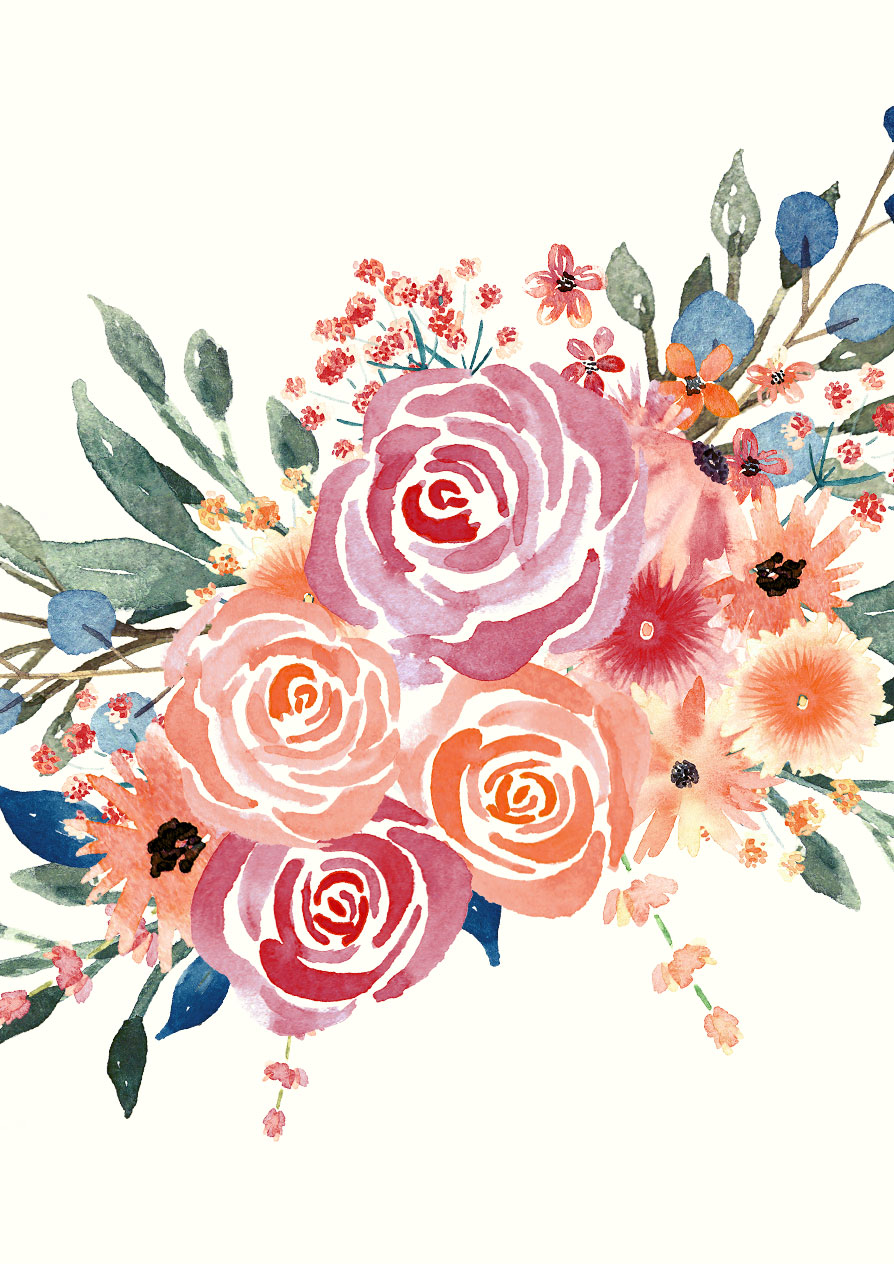894x1264 Watercolor Florals For Graphic Design Every Tuesday - Watercolor Patterns To Paint