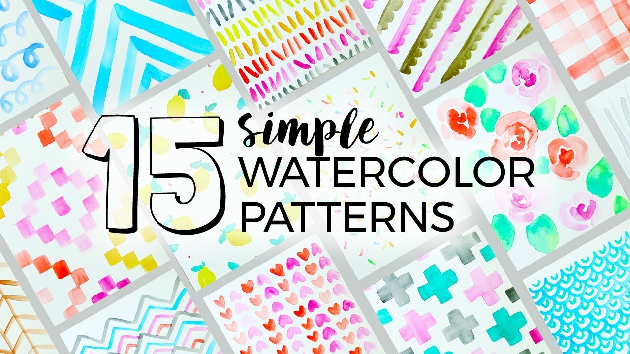 1280x720 15 Simple Watercolor Patterns To Paint! Sea Lemon - Watercolor Patterns To Paint