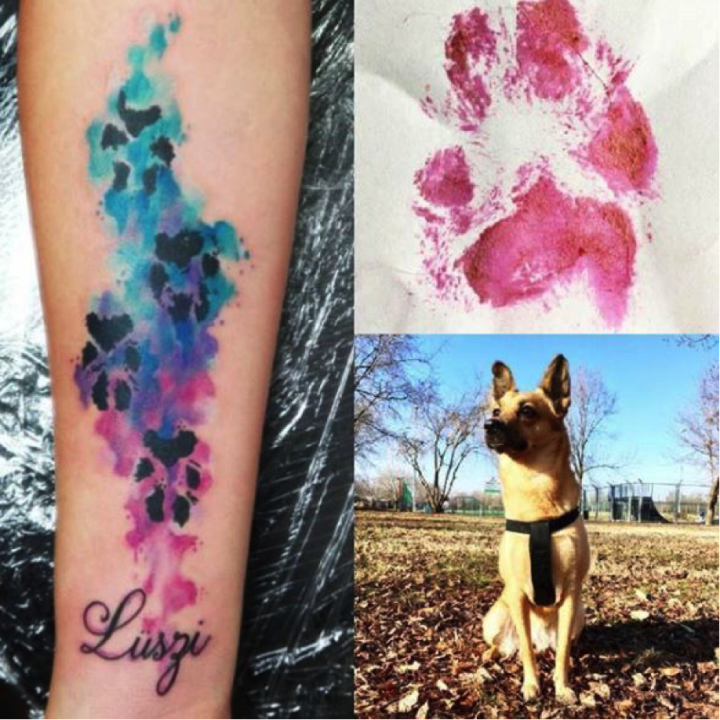 720x720 The Newest Tattoo Trend Pet Owners Will Love Paw Prints Get - Watercolor Paw Print