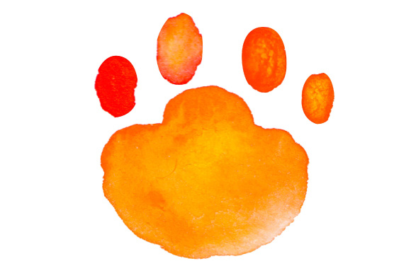 580x386 Watercolor Paw Print Svg Cut File By Creative Fabrica Crafts - Watercolor Paw Print