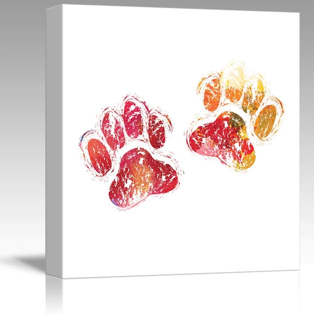 1000x1001 Wall26 - Watercolor Paw Print