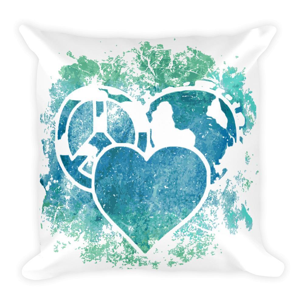 1000x1000 Watercolor Logo Pillow - Watercolor Peace