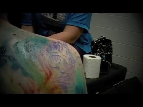 480x360 Peacock Feather Watercolor Tattoo Time Lapse - Watercolor Peacock Feather Tattoo