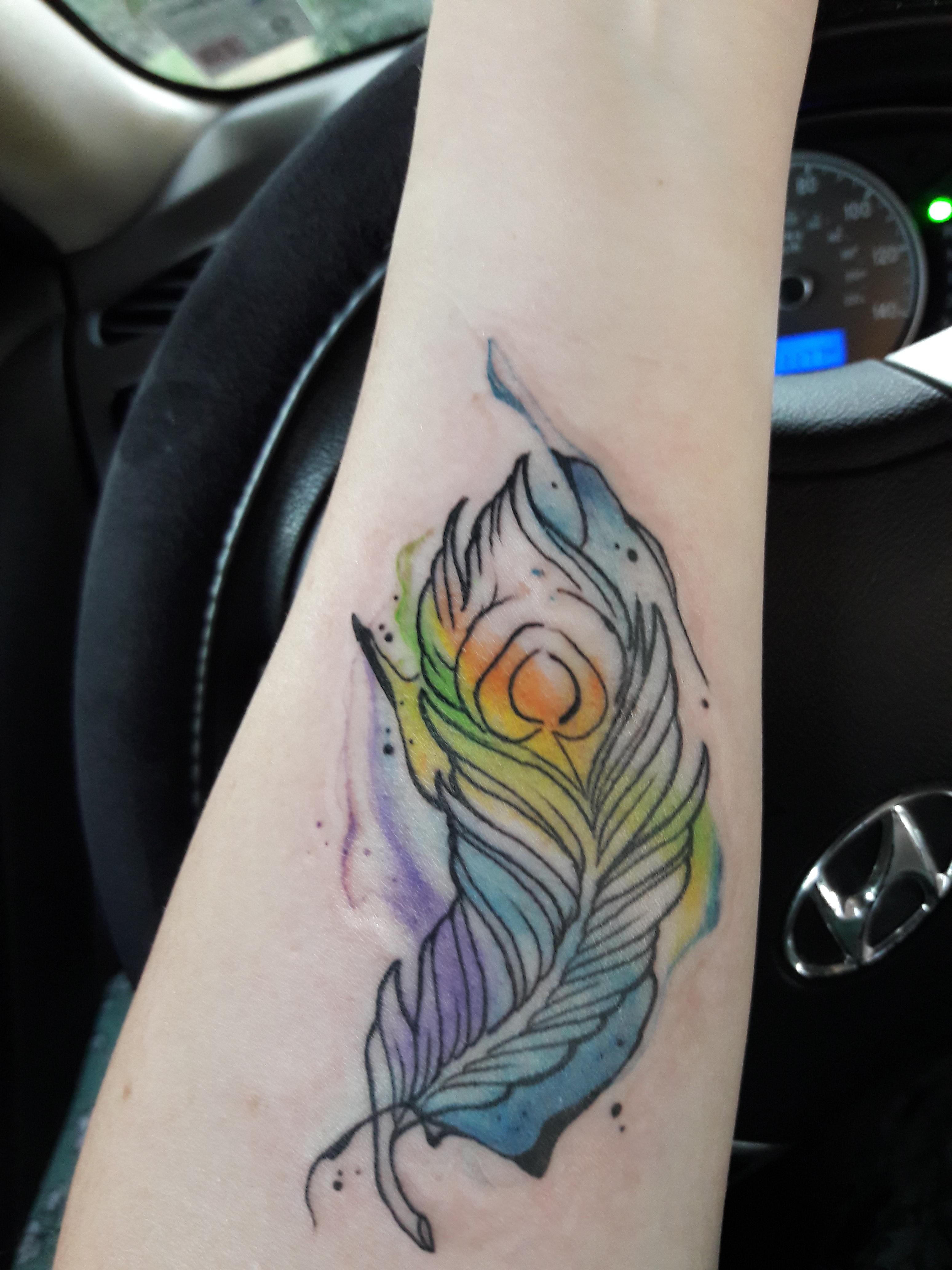 3096x4128 Watercolor Peacock Feather. Done - Watercolor Peacock Feather Tattoo