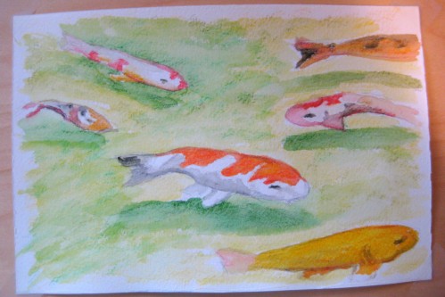 499x333 Intizarhussain Watercolor Pencil Drawing - Watercolor Pencil Drawings