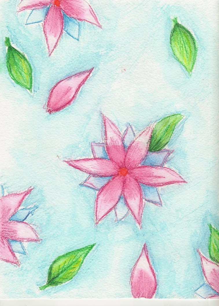757x1056 Flower Watercolor Pencil Drawings Drawing Flowers With Watercolor - Watercolor Pencil Flowers