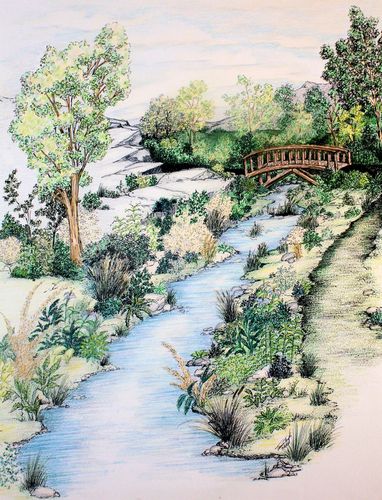 382x500 Ink Amp Watercolor Pencil Landscape Drawing Sketching Techniques - Watercolor Pencil Landscape