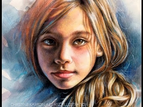480x360 Watercolor And Colored Pencil Portrait Speed Painting By Ch - Watercolor Pencil Portrait