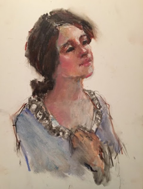 479x633 Dreamer - Watercolor Pencil Portrait