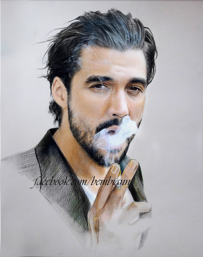 795x1005 Florent Mothe (Watercolor Pencils, Color Pencils) By Bembiann On - Watercolor Pencil Portrait