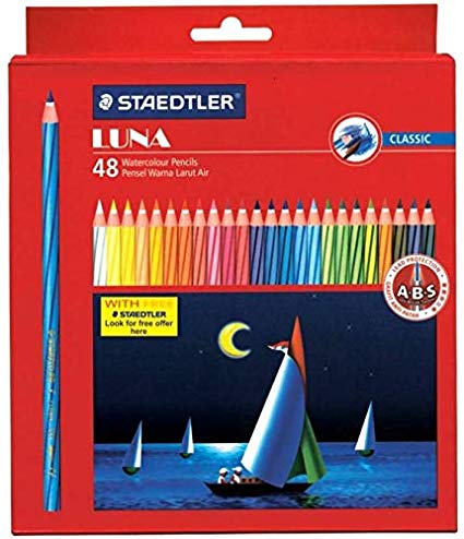 425x494 Staedtler Luna Watercolor Pencil 48 Shades, (Include 6 Item Pack - Watercolor Pencils On Wood