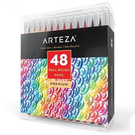 450x450 Arteza Watercolor Real Brush Pens (Set Of 48) - Watercolor Pens