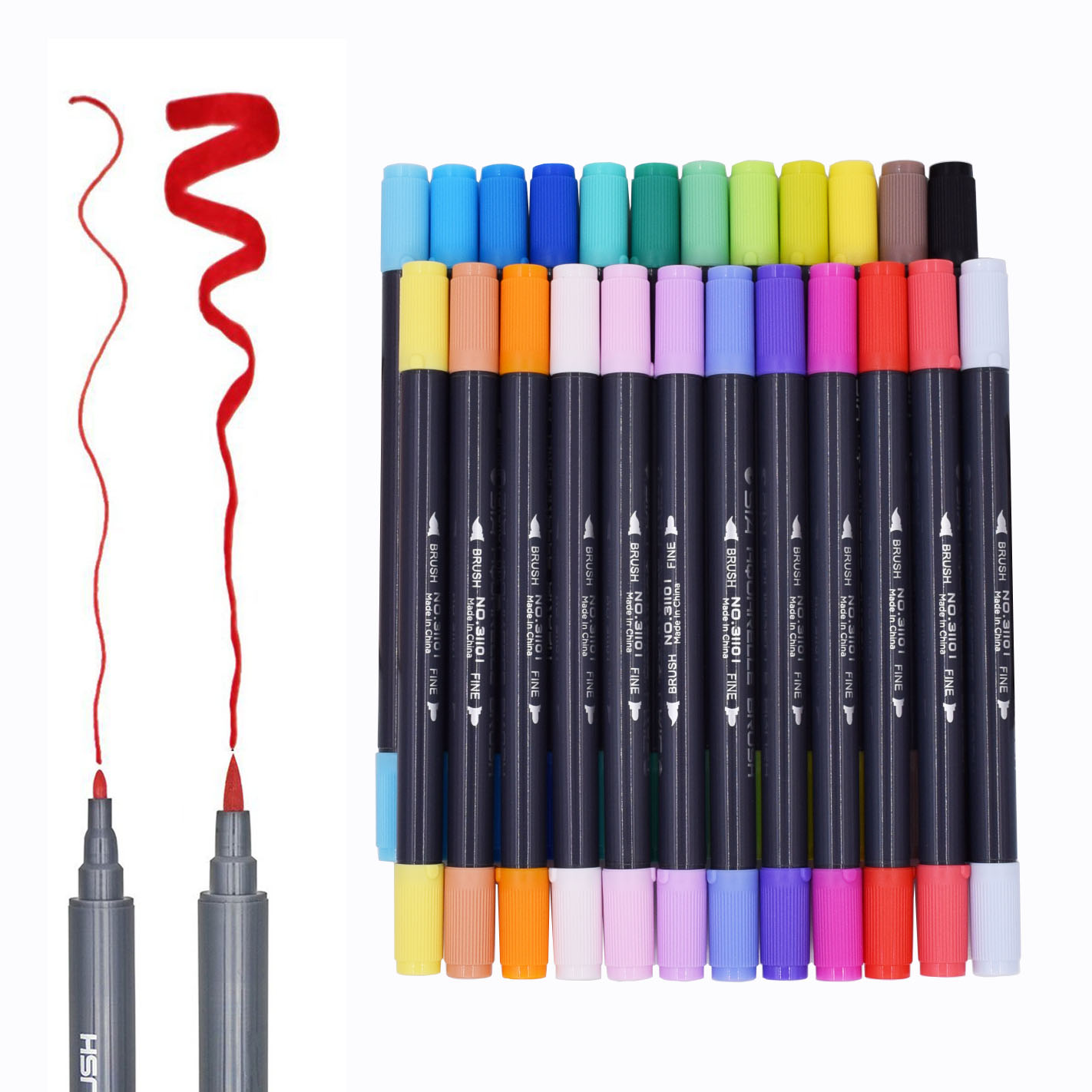 1422x1422 Sayeec 12 24 Dual Tips Watercolour Brush Pens Set - Watercolor Pens