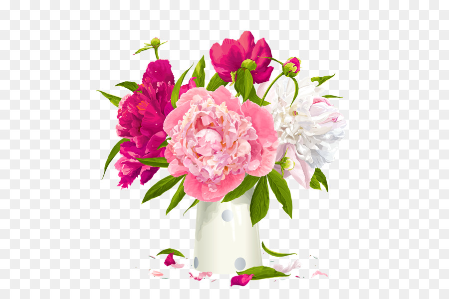 900x600 Peony Paeonia Lactiflora Flower Clip Art - Watercolor Peony Clipart