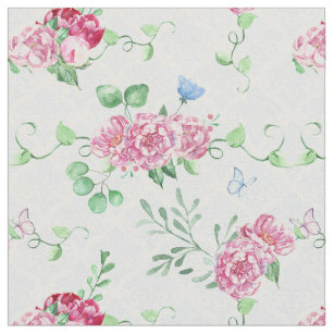 307x307 Watercolor Peony Fabric - Watercolor Peony Fabric