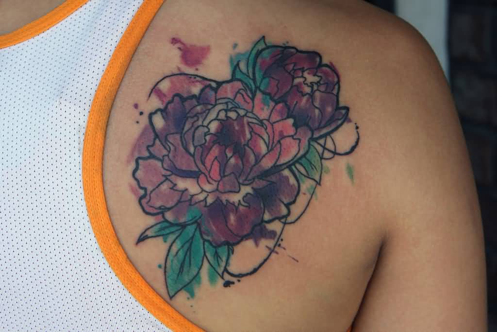 Watercolor Peony Tattoo at PaintingValley.com | Explore collection of