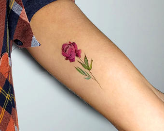 340x270 Peony Tattoo Etsy - Watercolor Peony Tattoo