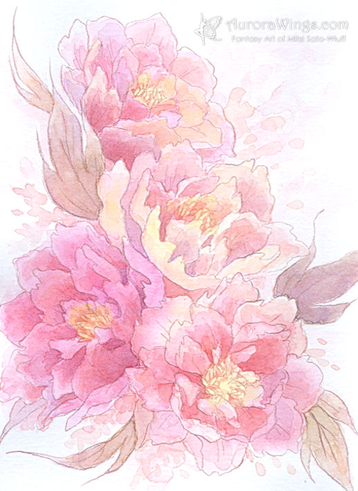 518x709 Watercolor Peony Tattoo - Watercolor Peony Tattoo