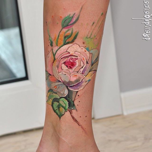 640x640 - Watercolor Peony Tattoo