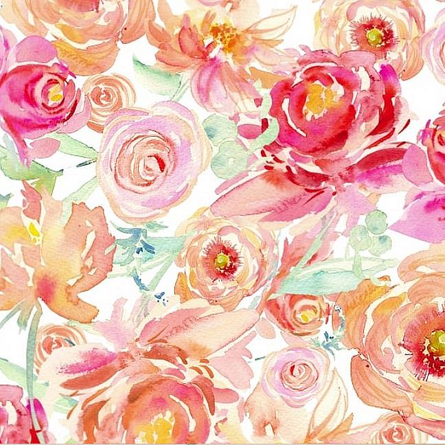 648x648 My Story Is Art - Watercolor Peony Wallpaper