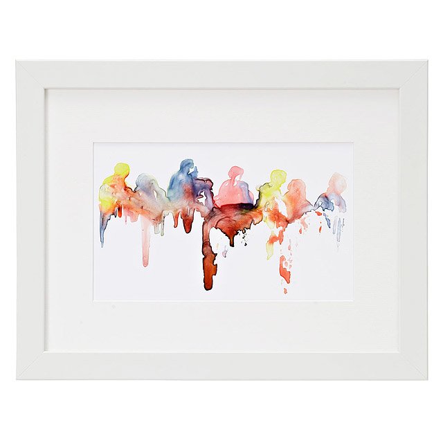 640x640 A Disappearing People Watercolor Painting, Abstract Art, Art - Watercolor People