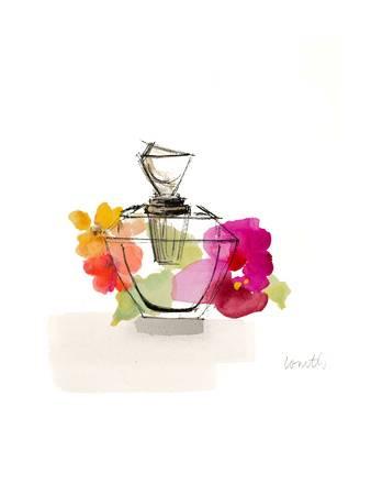 338x450 Crystal Watercolor Perfume Ii Art Print By Lanie Loreth - Watercolor Perfume
