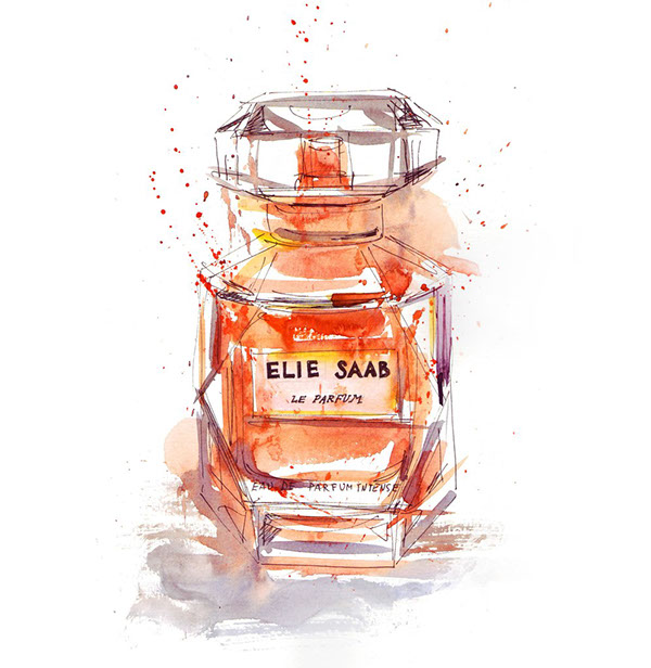 600x616 Splash! Watercolor Perfume On Behance - Watercolor Perfume