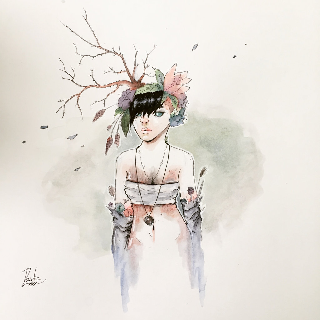 1024x1024 Watercolor Tree Person By Dashainker - Watercolor Person